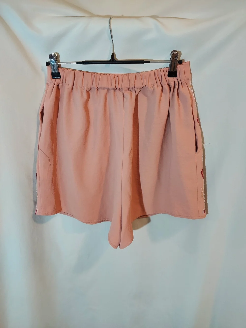 Entro Dusty Rose Boho Embroidered High-Waist Women's Shorts